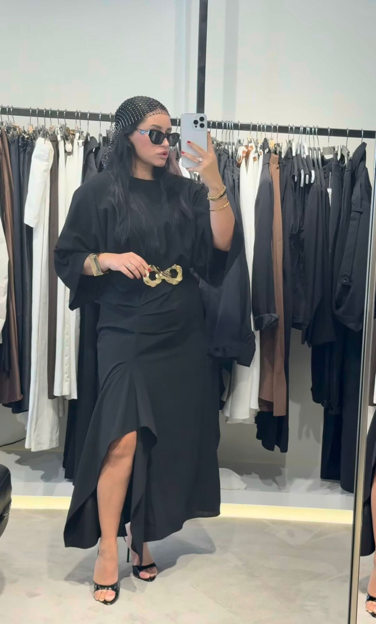 BEL LASTİKLİ YIRTMAÇ ELBİSE