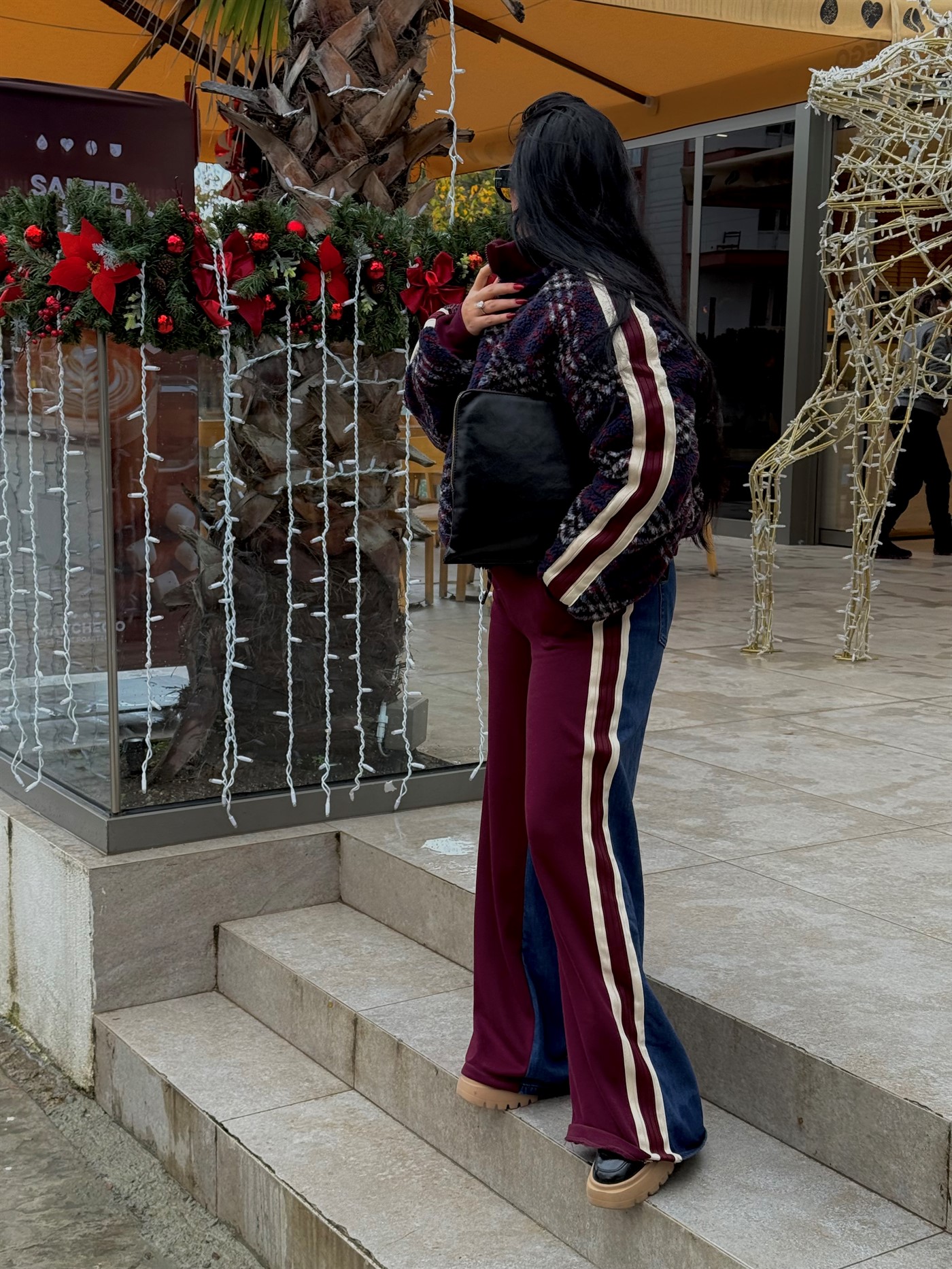 Bordo eşofman takım