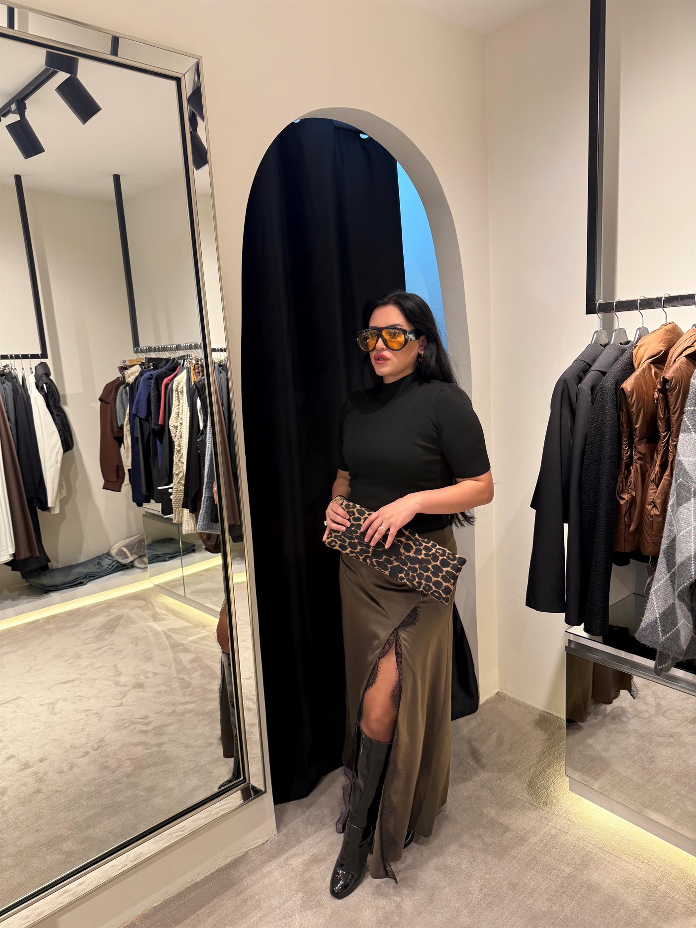 Saten uzun haki etek