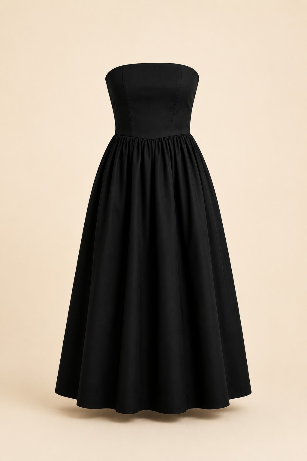 Straplez Midi Elbise